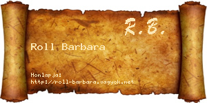 Roll Barbara névjegykártya